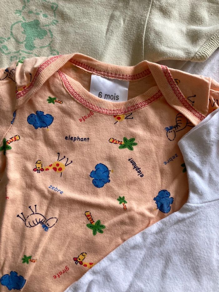 Lot ensemble body bodys bodies 6 mois bébé fille - photo numéro 3