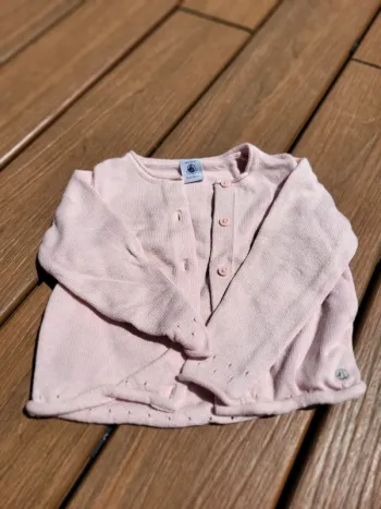 Gilet rose petit bateau 18 mois