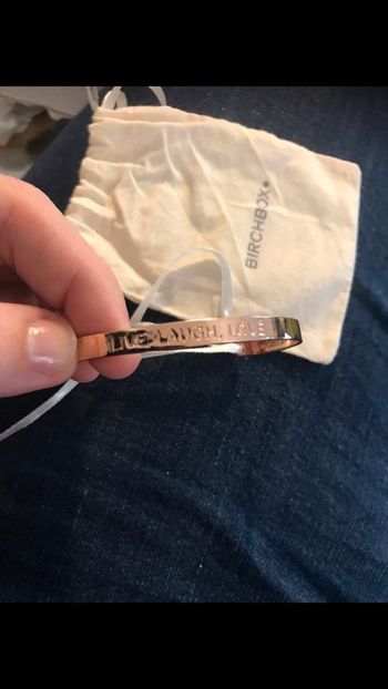 Bracelet birchbox live laugh love rose gold