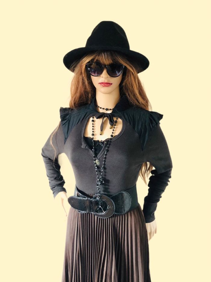 🖤🍁Robe d’automne whimsigoth witchy dark romantic style Cop Copine dress🍁🤎 - photo numéro 7