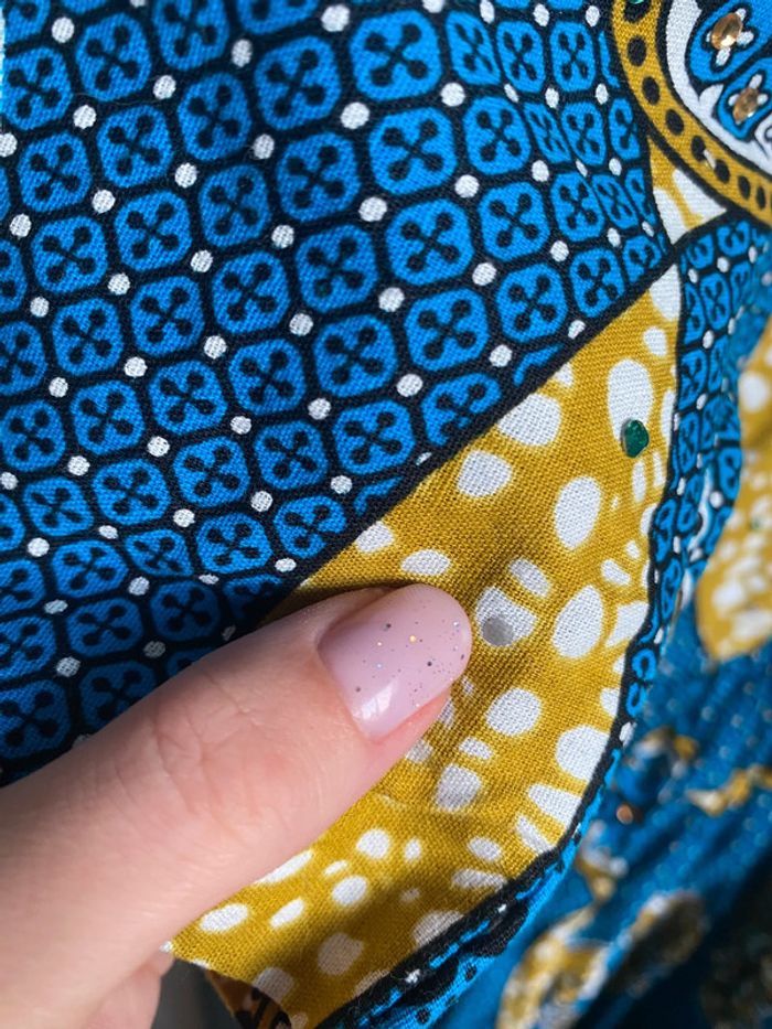 Robe faite main en tissus wax - photo numéro 4