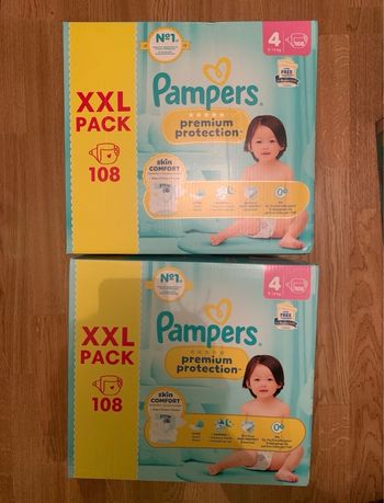 216 couches premium protection taille 4 Pampers 