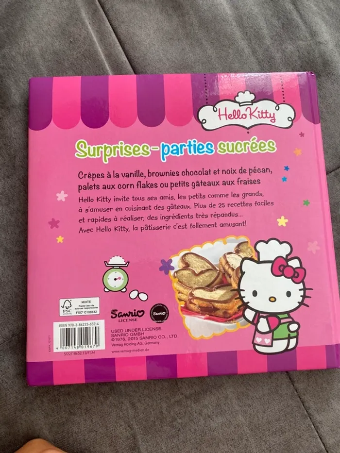 Livre hello kitty surprises-parties sucrées recettes enfants - photo numéro 2