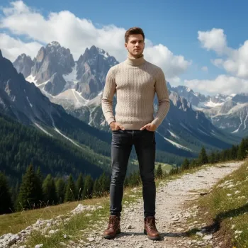 Pull à col roulé pour hommes