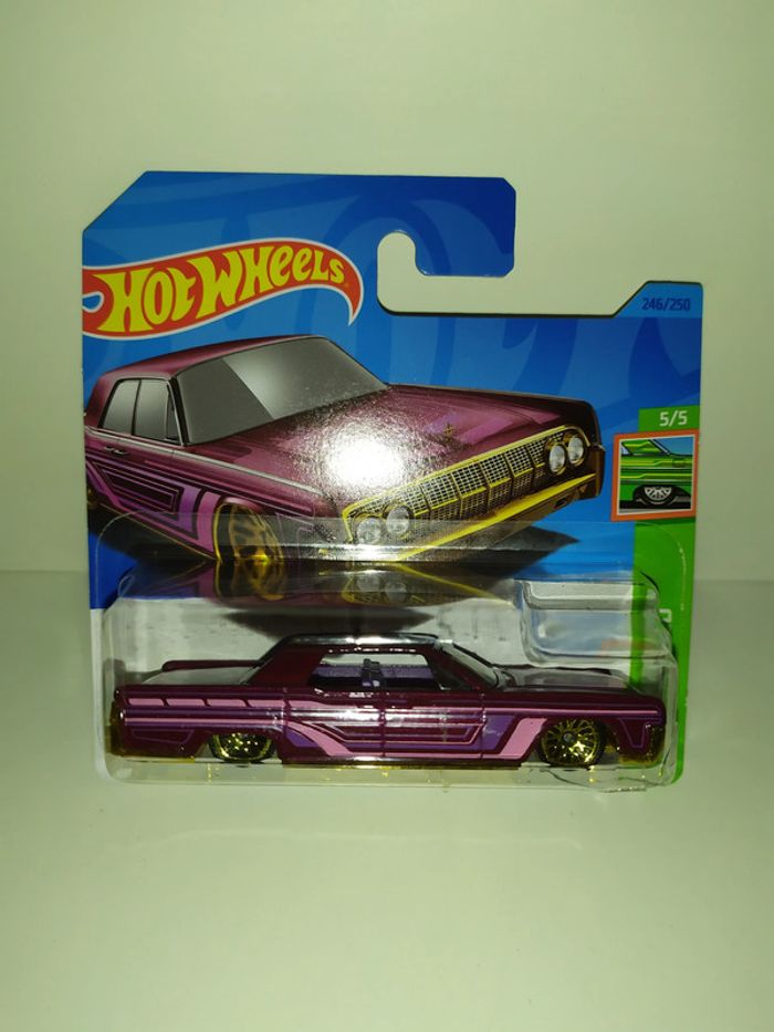 Hotwheels '64 lincoln continental 246/250 5/5 HW slammed mattel neuf