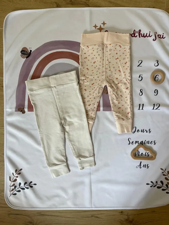 Lot de leggings bébé fille Orchestra – Taille 6 mois - photo numéro 2