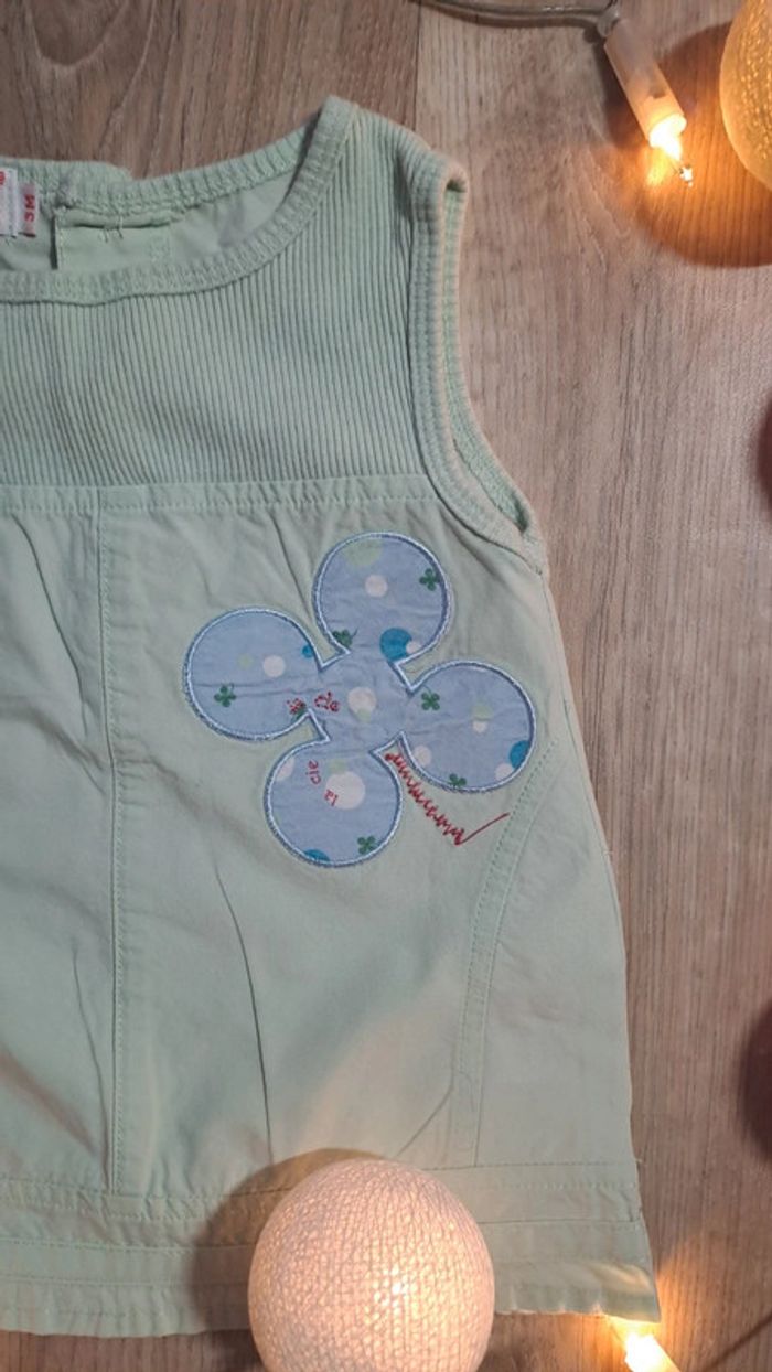 Robe verte pale bébé fille taille 3 mois La compagnie des petits - photo numéro 2