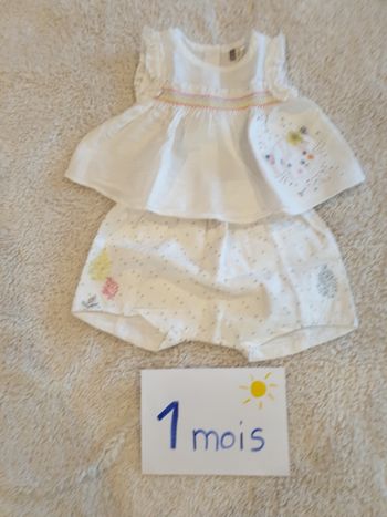 Ensemble fille 1mois