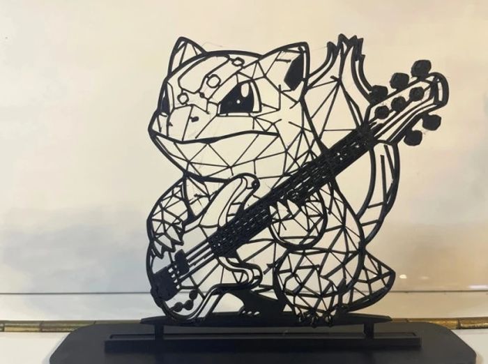 Pokémon Bulbizarre Musicien - décoration géométrique avec support - photo numéro 2