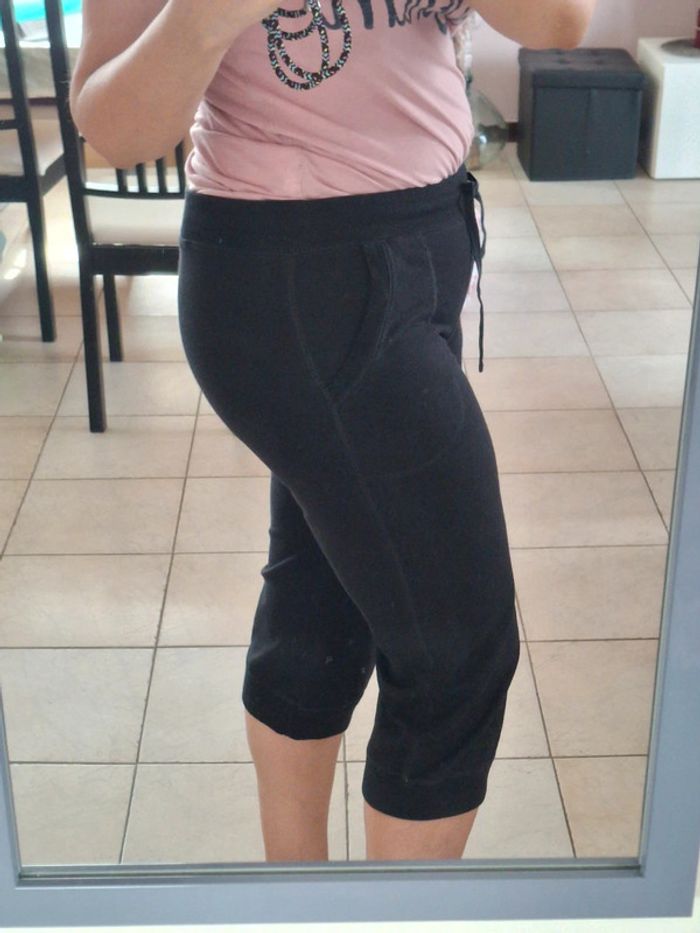 Pantalon noir corsaire en coton - taille M - TB état - photo numéro 6