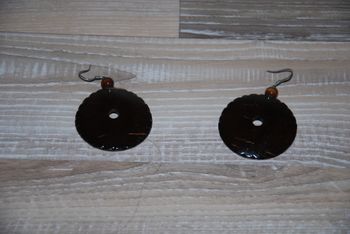 Boucles d'oreilles noix de coco artisanal