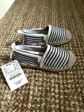 Espadrilles rayées bleu Zara 23