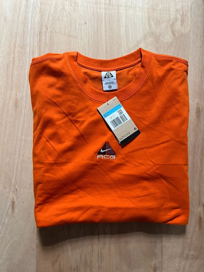 T-shirt Manches Longues Orange Nike ACG M