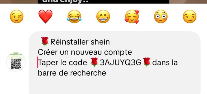 Code réduction shein