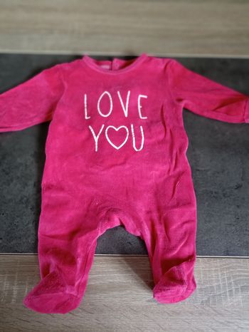 Pyjama en velours love you