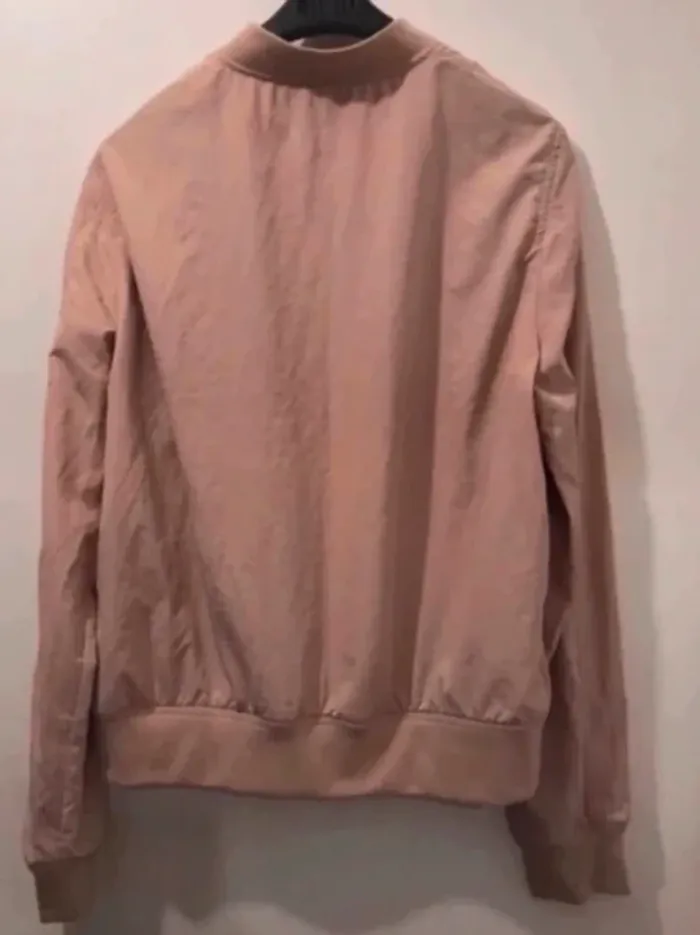 Veste aviateur femme Zara basics rose l manche longue taille M - photo numéro 2