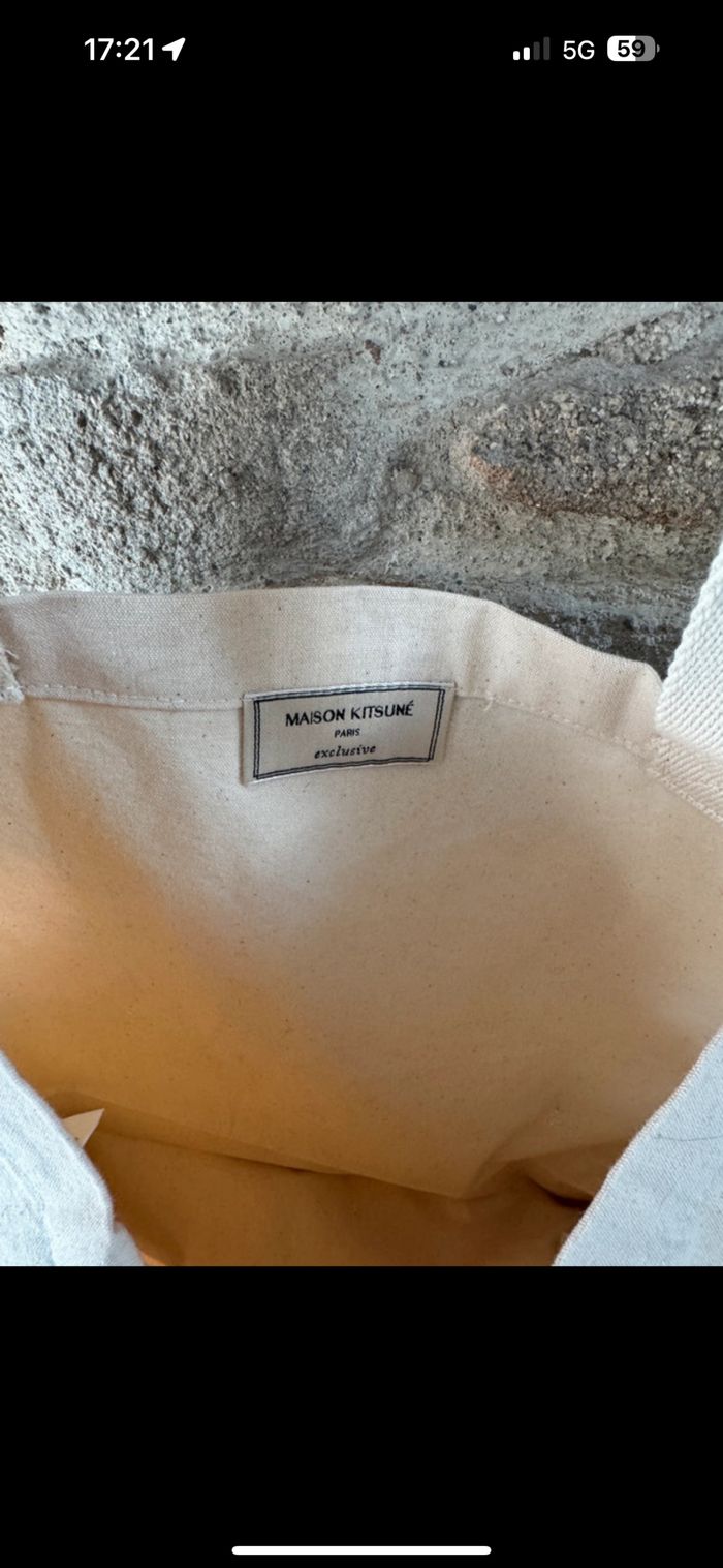 Sac cabas tote bag maison kitsuné - photo numéro 5