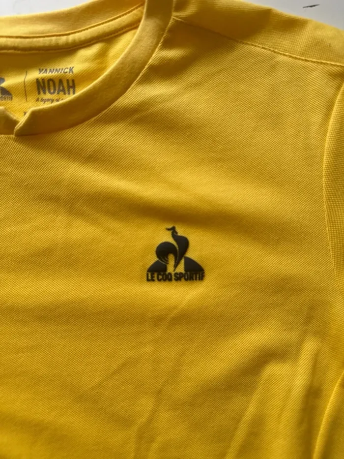 T-shirt Le Coq Sportif x Yannick Noah – Jaune – Taille XS – Neuf avec Étiquette - photo numéro 3