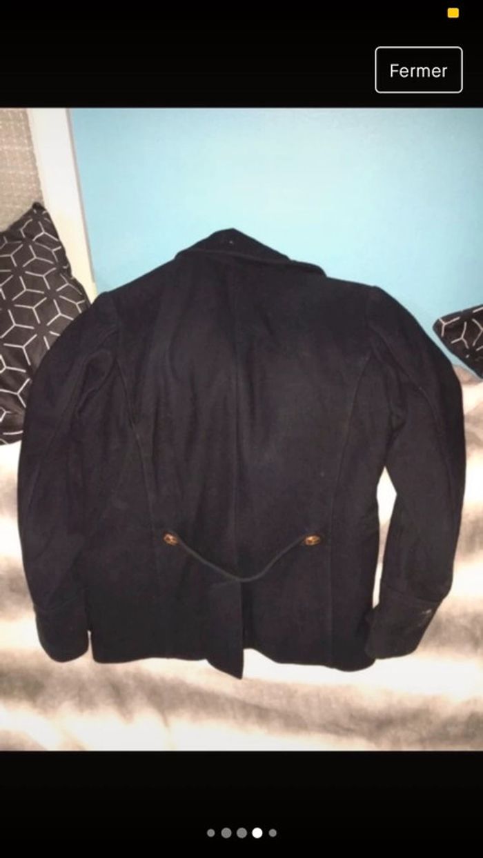 Manteau trench duffle coat homme pull & bear noir  M - photo numéro 4