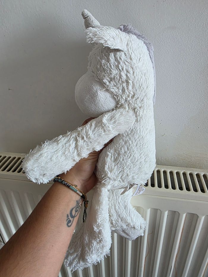 Peluche Licorne blanche La Galleria - photo numéro 3