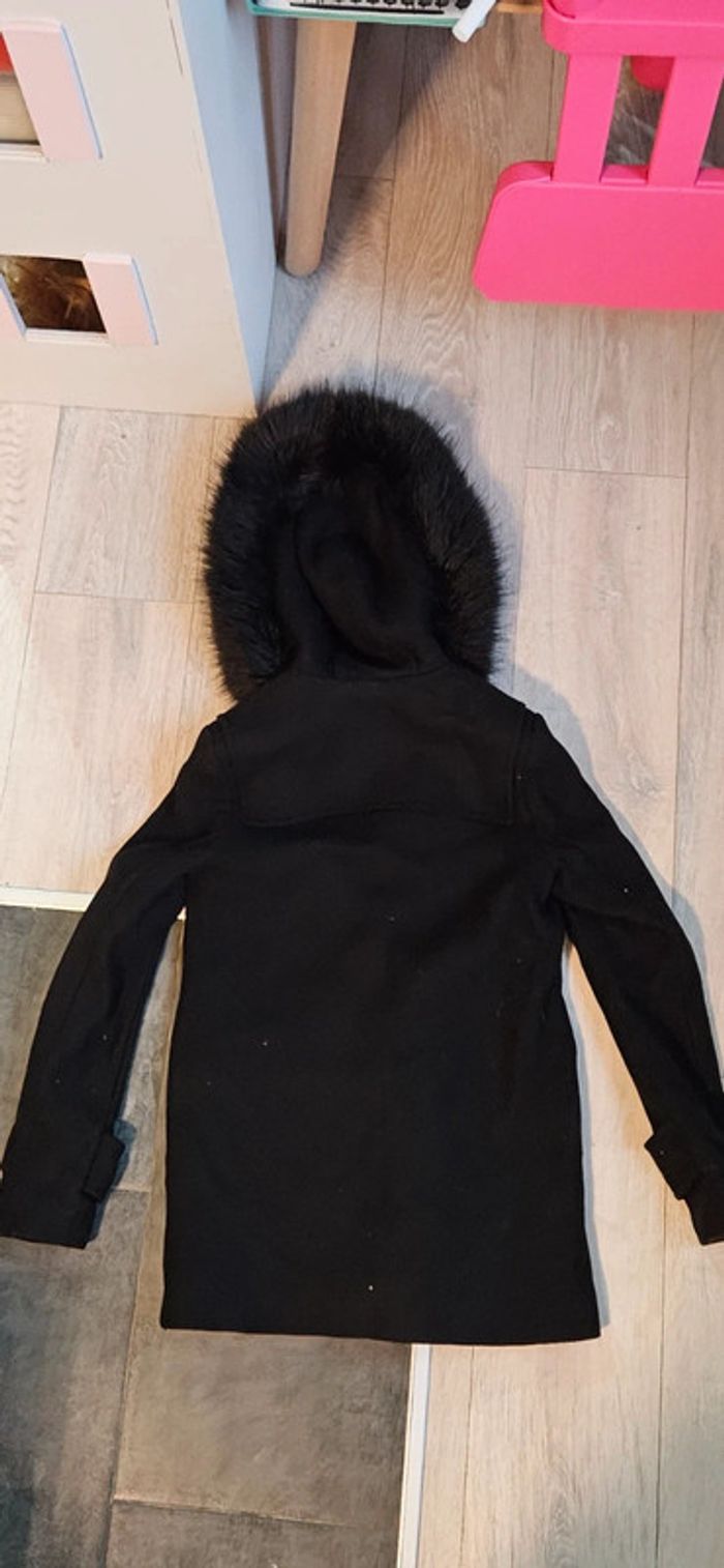 Manteau noir classique avec capuche, Zara Woman, taille XS/24 - photo numéro 10