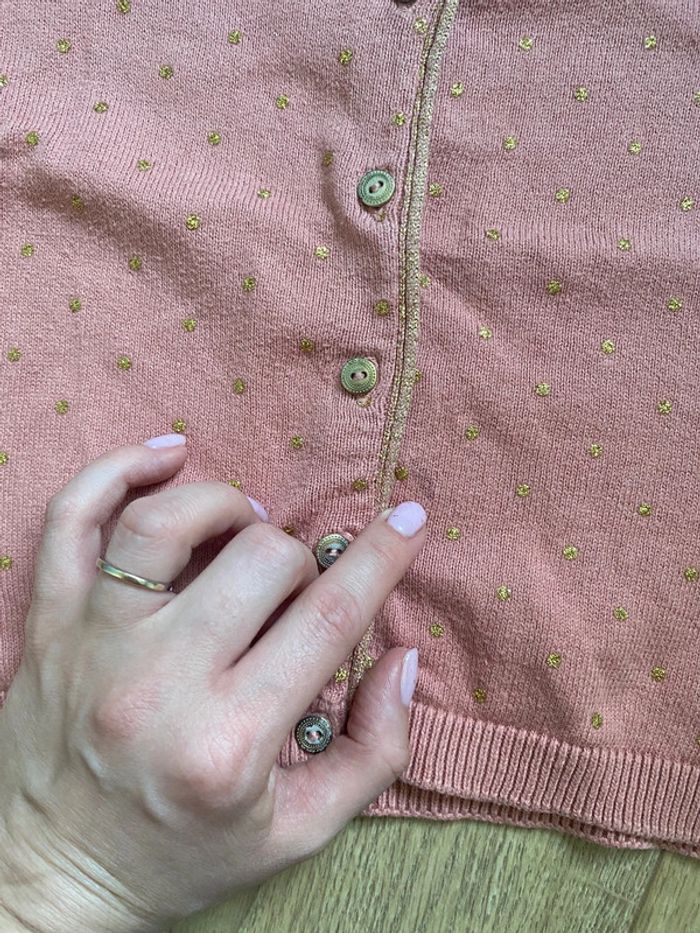Gilet rose avec paillette 3 ans fille - photo numéro 2
