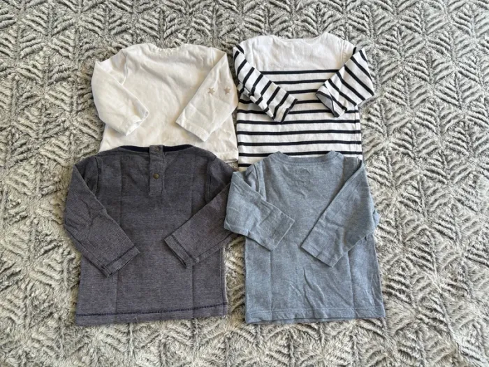 Lot de 4 T-Shirts manches longues 3 mois - photo numéro 3