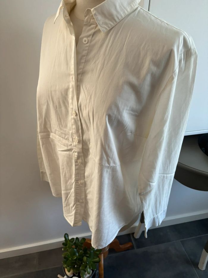Chemise Sisley longue plissée blanche T44 - photo numéro 11