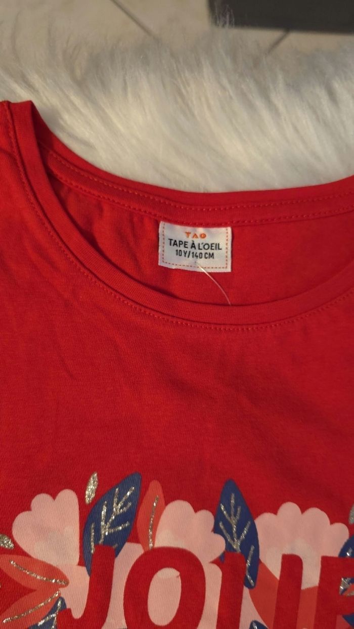 (Neufs non portés) 🏷😍🩷🤩 superbe ensemble teeshirt ml et short velour 10 ans fille 🩷😍🥰 - photo numéro 4