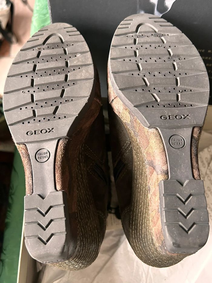 Chaussures bottines marron compensées 36 neuves avec étiquette Geox - photo numéro 7