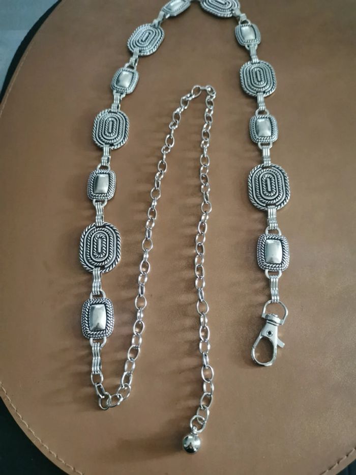 Ceinture Métal femme argenté style Vintage