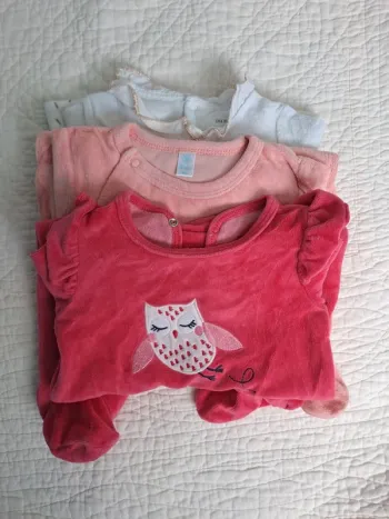 Lot 3 pyjama velours