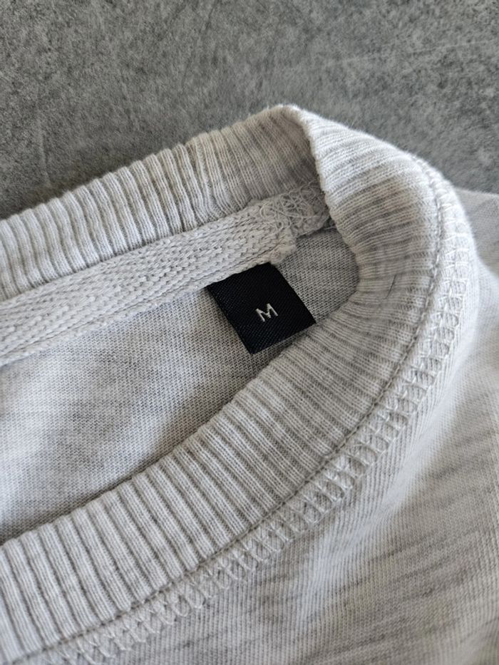 T-shirt à manches courtes homme - Taille M / 38 - Jack & Jones - Gris brodé bleu - photo numéro 4