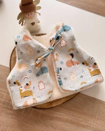 Gilet de berger bleu