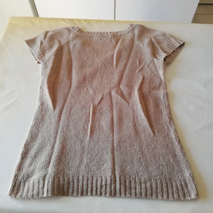 Pull hiver ou demi-saison sans manches BNK t. 42 beige. - photo numéro 2