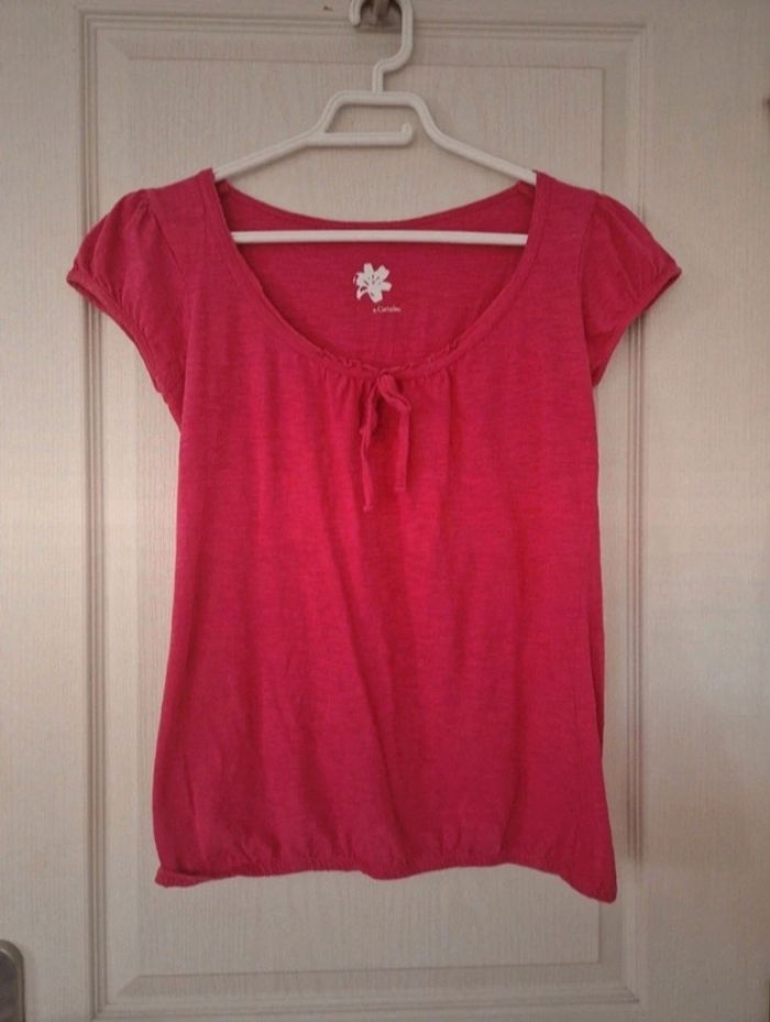 Tee-shirt rose femme camaïeu taille S/36 - photo numéro 2