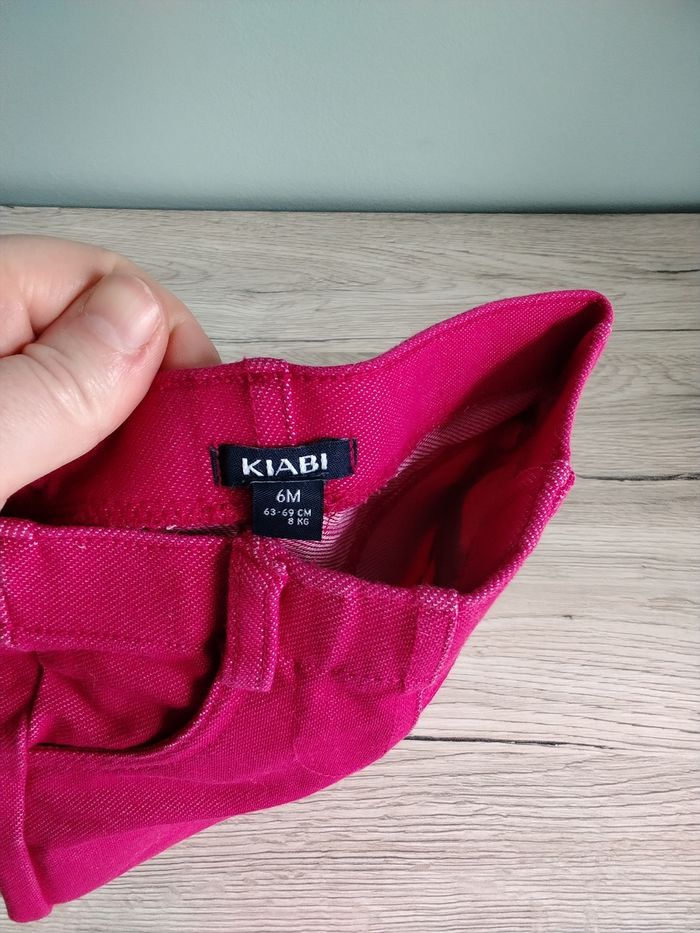Legging rose avec revers faux ourlet 6 mois fille - photo numéro 3