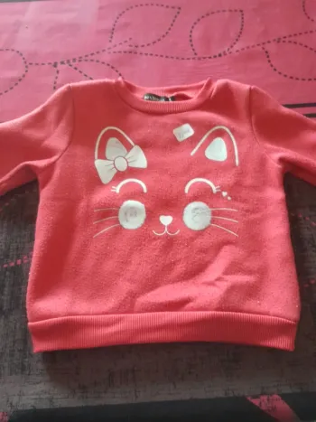 Pull tête de chat taille 9 mois