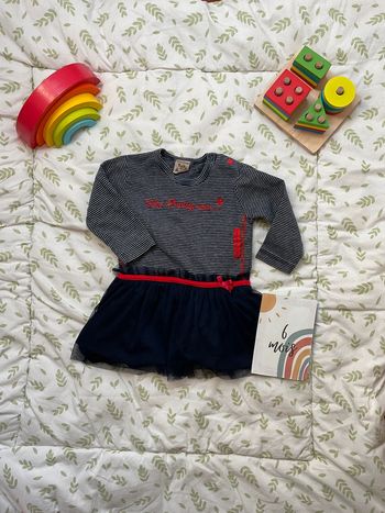 robe manches longues rayé marine et blanc avec tutu 6 mois boite à malices