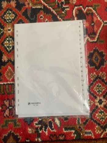 Lot de 2 intercalaires alphabétiques