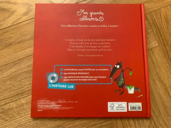 Livre CD audio grand album Auzou Le loup qui voulait changer de couleur - photo numéro 4