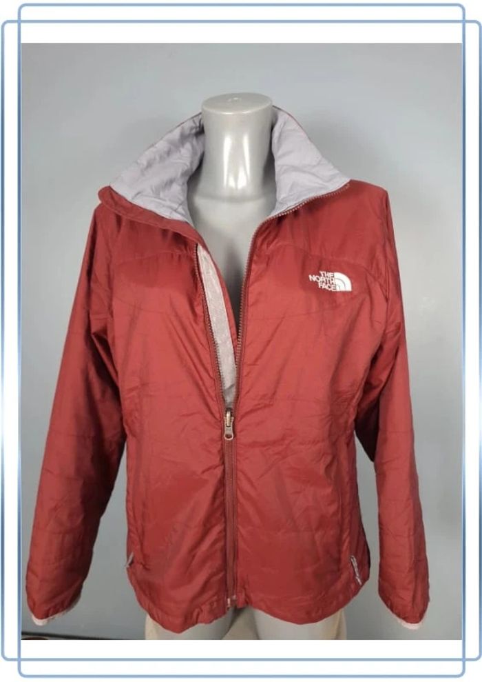 Veste coupe vent / imperméable the north face femme bordeaux taille M  brodé (340) - photo numéro 7