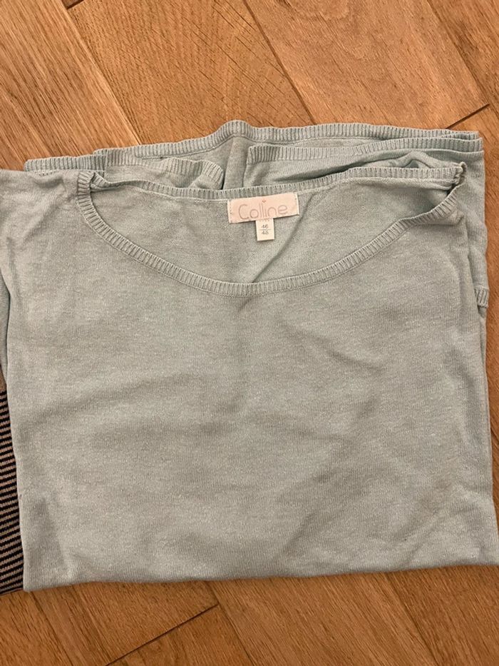 Lot de 2 pulls grossesse maternité marque calinkalin et colline taille 46/48 bon état - photo numéro 3