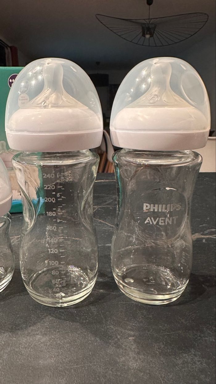 Lot 5 biberons neufs Phillips Avent en verre + 2 offerts - photo numéro 9