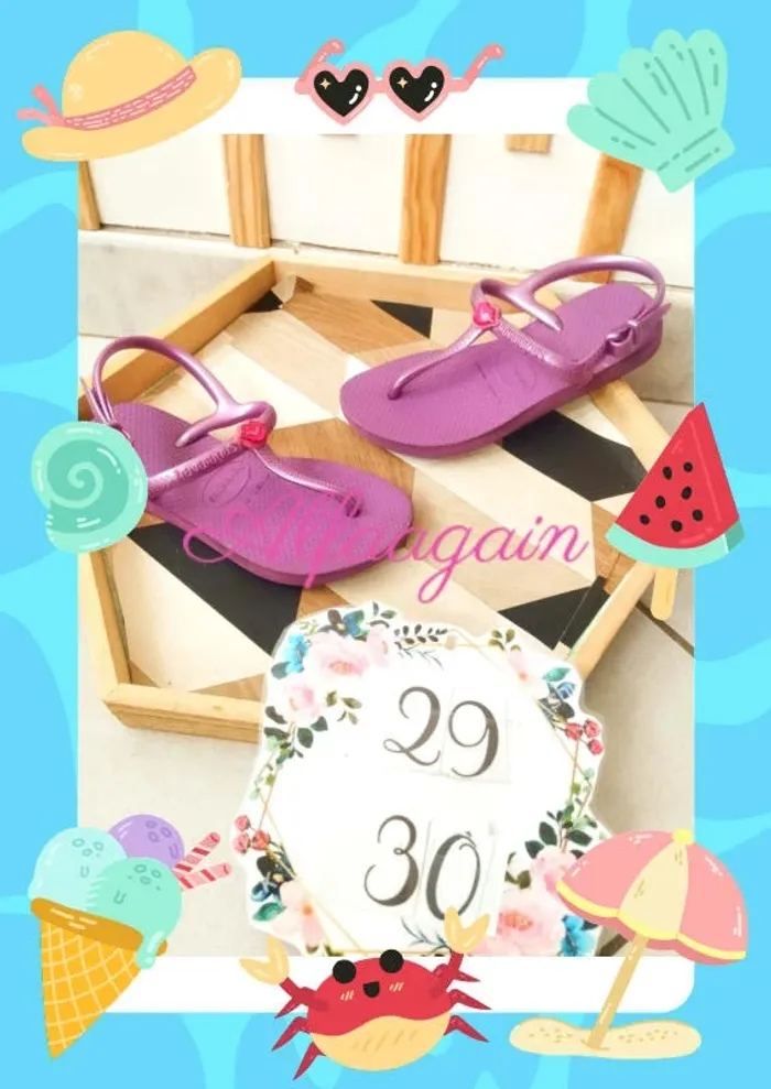 Tongs sandales 29 havaianas violettes