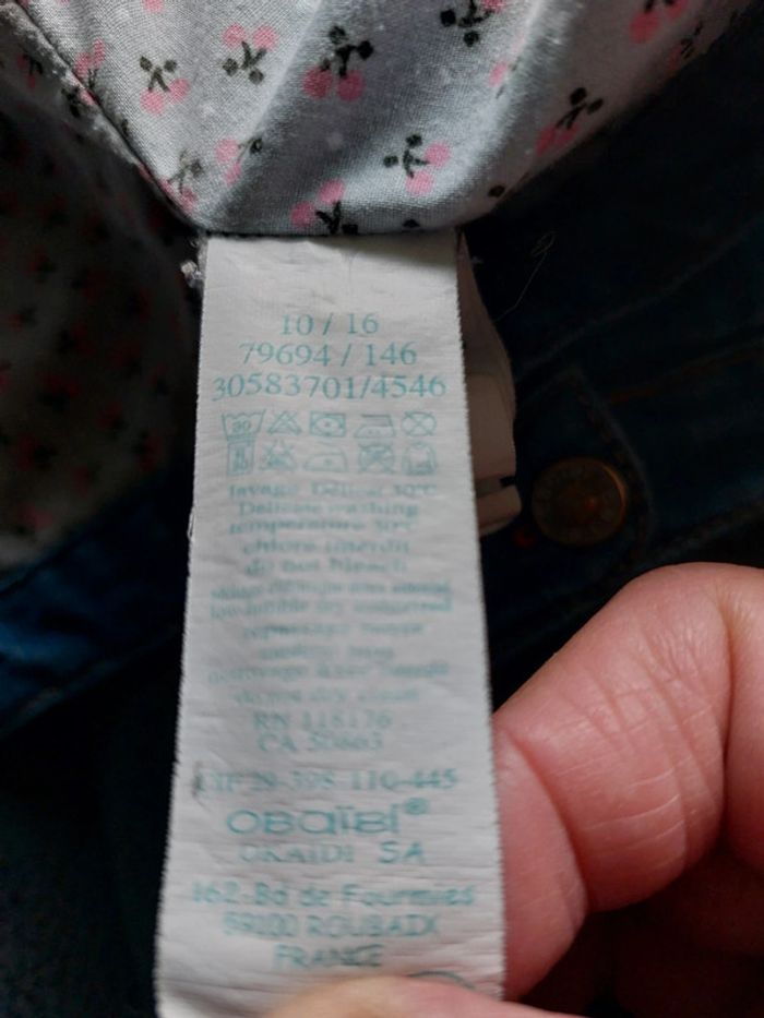 Veste en jeans Obaibi taille 18 mois / 80 cm - photo numéro 5
