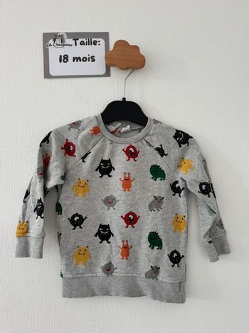 Pull monstre - taille 18 mois🌼