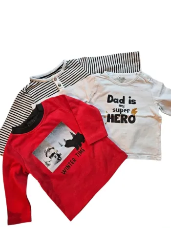 Lot de 3 Tee-shirt manche longue - 6 mois
