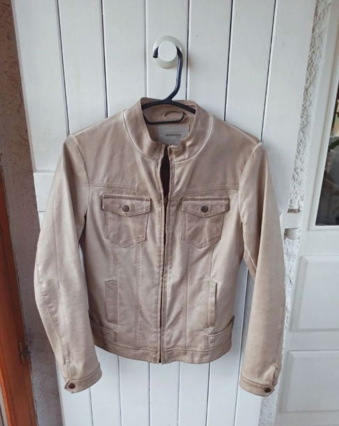Veste type simili beige Bonobo jeans S