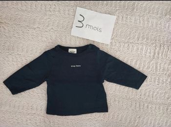 T-shirt manches longues tape à l'oeil taille 3 mois